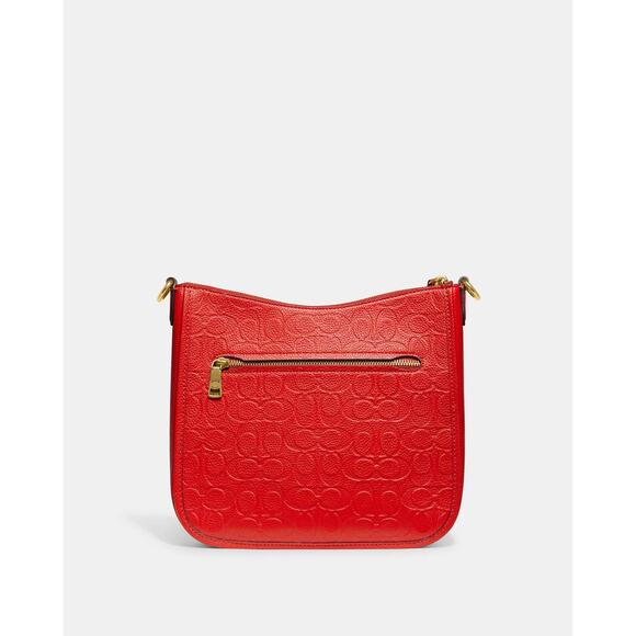 Coach Chaise Crossbody Bag Signature Leather RED NWT - Picture 4 of 7